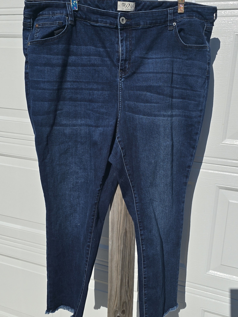 RVN Dark Indigo Skinny Crop Jeans